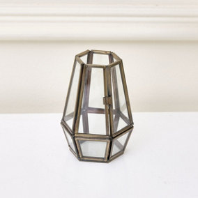 Melody Maison Antique Gold Geometric Tealight Holder
