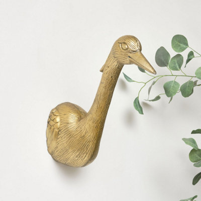 Melody Maison Antique Gold Metal Heron Head - 37cm