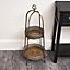 Melody Maison Antique Gold Two Tier Freestanding Shelf