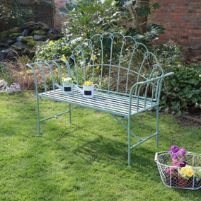 Melody Maison Antique Sage Green Garden Bench