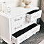 Melody Maison Antique White 4 Drawer Chest of Drawers - Pays Blanc Range DAMAGED SECOND 2771