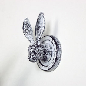 Melody Maison Antique White Hare Head Coat Hook