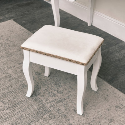 White wooden stool for dressing table new arrivals