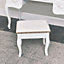 Melody Maison Antique White Padded Dressing Table Stool - Pays Blanc Range