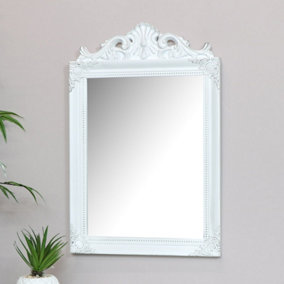 Melody Maison Antique White Wall Mirror 36cm x 55cm