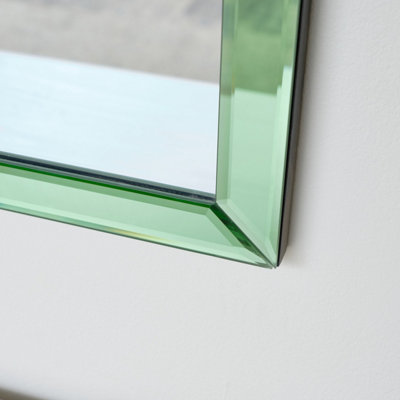 Melody Maison Arched Green Glass Art Deco Wall Mirror 60cm x 72cm