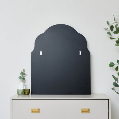 Melody Maison Arched Green Glass Art Deco Wall Mirror 60cm x 72cm