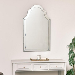 Melody Maison Arched Mirrored Framed Wall Mirror 60cm x 101cm