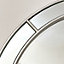 Melody Maison Art Deco-Inspired Silver Round Window Mirror: 80cm Size