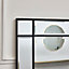 Melody Maison Black Framed Art Deco Wall / Leaner Mirror 142 cm x 54 cm