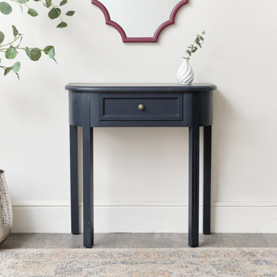 Melody Maison Black Half Moon Table - Daventry Black Range
