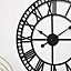 Melody Maison Black Metal Skeleton Clock 60cm x 60cm
