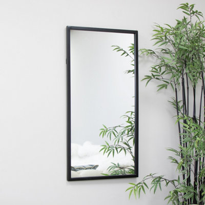 Melody Maison Black Rectangle Wall Mirror 50cm x 100cm