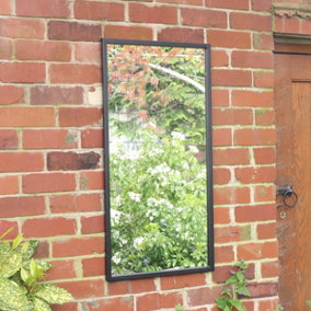 Melody Maison Black Rectangle Wall Mirror 50cm x 100cm