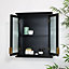 Melody Maison Black Reeded Glass Wall Cabinet