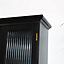 Melody Maison Black Reeded Glass Wall Cabinet