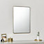 Melody Maison Brushed Gold Thin Framed Wall Mirror 50cm x 75cm