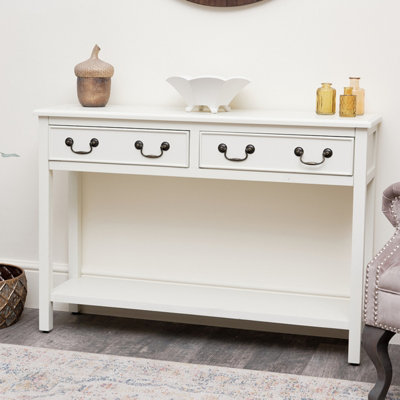 Melody Maison Chic Cream Console with Twin Drawers | DIY at B&Q