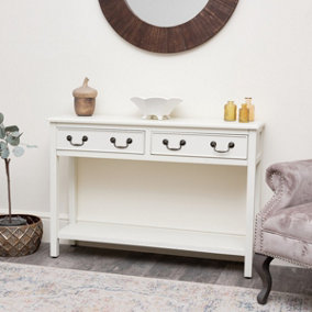 Melody Maison Chic Cream Console with Twin Drawers