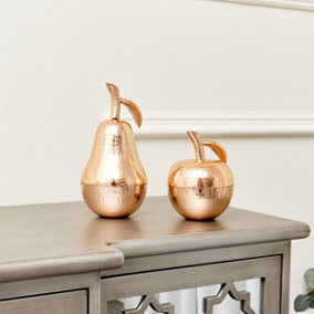 Melody Maison Copper Apple & Pear Storage Ornaments