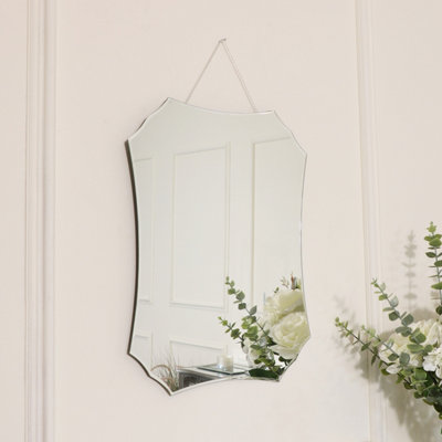 Melody Maison Deco Frameless Bevelled Wall Mirror 38cm x 50cm