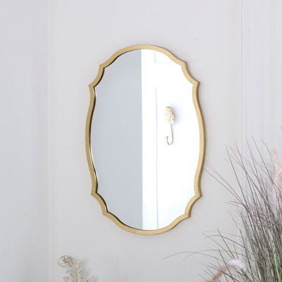 Melody Maison Decorative Gold Wall Mirror 43cm x 61cm