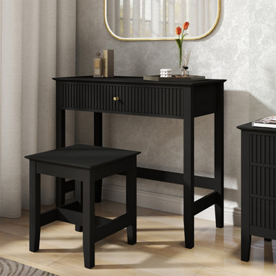 Melody Maison Dressing Table & Stool Set - Hales Black Range