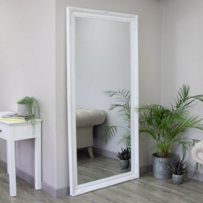Melody Maison Extra, Extra Large Ornate White Wall / Floor / Leaner Full Length Mirror 100cm x 200cm
