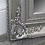 Melody Maison Extra Large Ornate Silver Wall / Floor / Leaner Full Length Mirror 100cm x 200cm