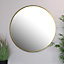 Melody Maison Extra Large Round Gold Wall Mirror 120cm x 120cm (1.2 M x 1.2 M)