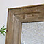 Melody Maison Extra Large Rustic Wooden Framed Wall Mirror 91cm x 183cm