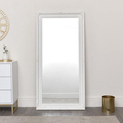 Melody Maison Extra Large White Wall/Floor Mirror 158cm x 78cm