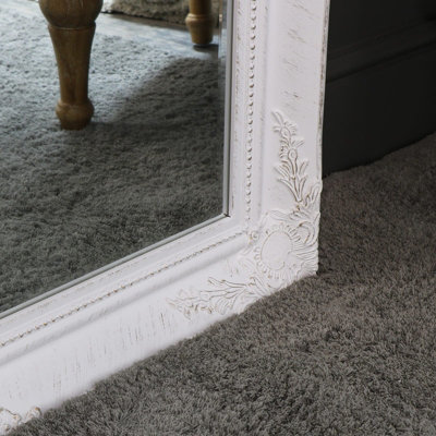 Melody Maison Extra Large White Wall/Floor Mirror 158cm x 78cm