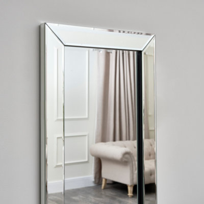 Melody Maison Full Length Bevelled Mirrored Wall Mirror 37cm x 140cm
