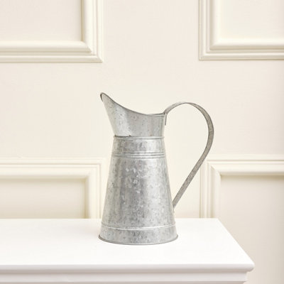 Melody Maison Galvanised Steel Silver Jug