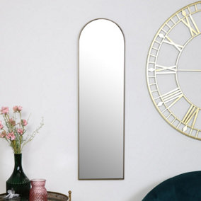 Melody Maison Gold Arch Wall Mirror 100cm x 29cm