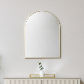 Melody Maison Gold Arched Wall Mirror 80cm x 60cm
