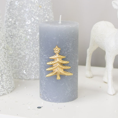 Melody Maison Gold Christmas Tree Candle Pin