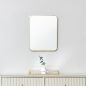 Melody Maison Gold Curved Framed Wall Mirror 50cm x 40cm