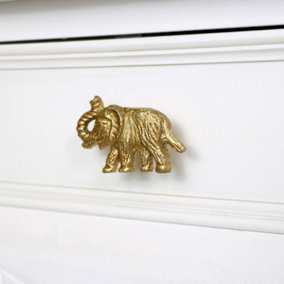 Melody Maison Gold Elephant Drawer Knob