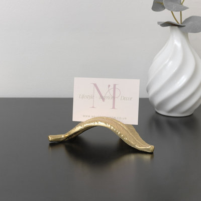 Melody Maison Gold Feather Place Card Holder