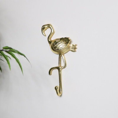 Melody Maison Gold Flamingo Wall Hook