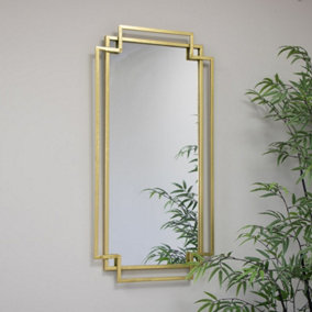 Melody Maison Gold Foiled Wall Mirror 94cm x 48cm