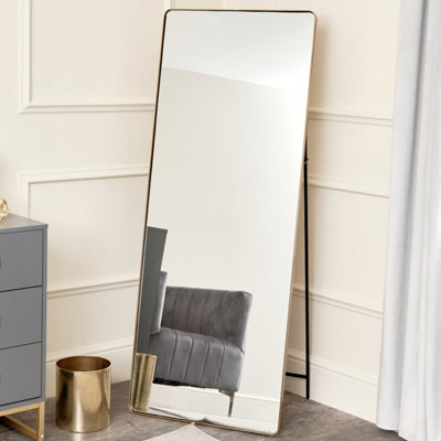 Melody Maison Gold Free Standing Cheval Mirror 155cm X 60cm 