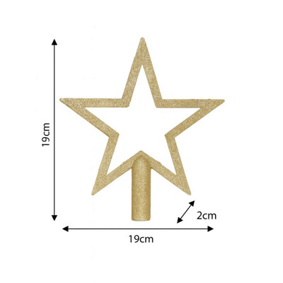 Melody Maison Gold Glitter Star Christmas Tree Topper