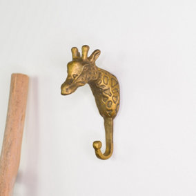 Melody Maison Gold Metal Giraffe Wall Hook