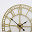 Melody Maison Gold Metal Skeleton Clock 60cm x 60cm