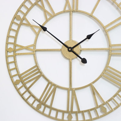 Melody Maison Gold Metal Skeleton Clock 60cm X 60cm