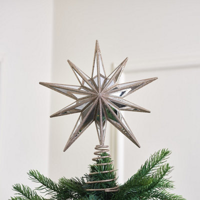 Melody Maison Gold Mirrored Star Tree Topper | DIY at B&Q