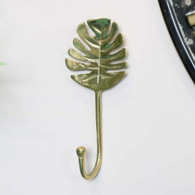Melody Maison Gold Monstera Leaf Wall Hook